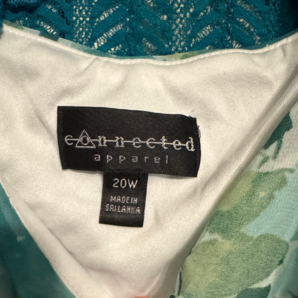 Connected Apparel Teal and White Floral Skirt Set - Picture 2 of 3